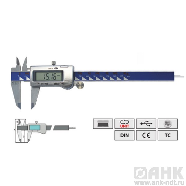 Штангенциркули Vogel цифровые в металлическом корпусе