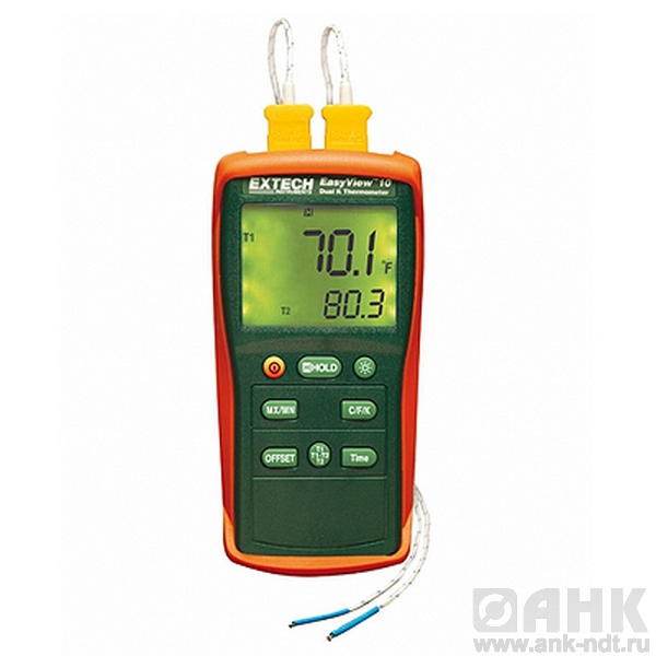 Термометр двойного ввода Extech EA10 EasyView на 1360°С с регистрацией данных