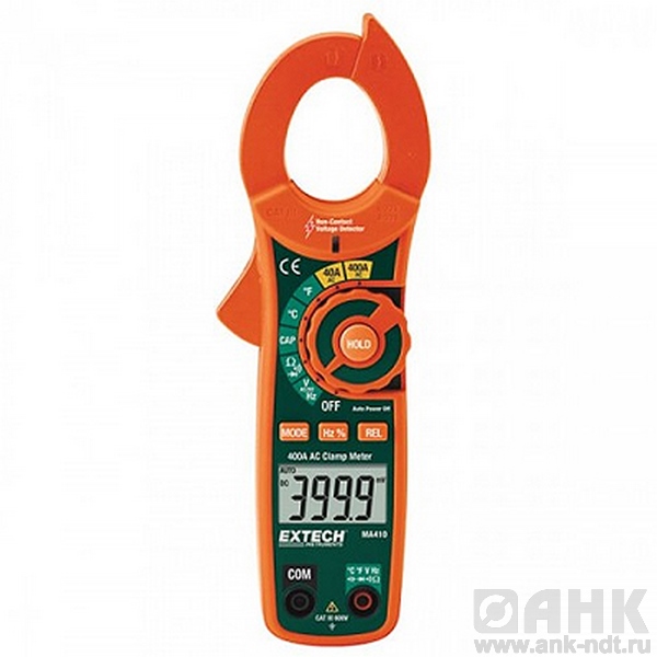 Токоизмерительные клещи Extech MA410 на 400А переменного тока + бесконтактный детектор напряжения