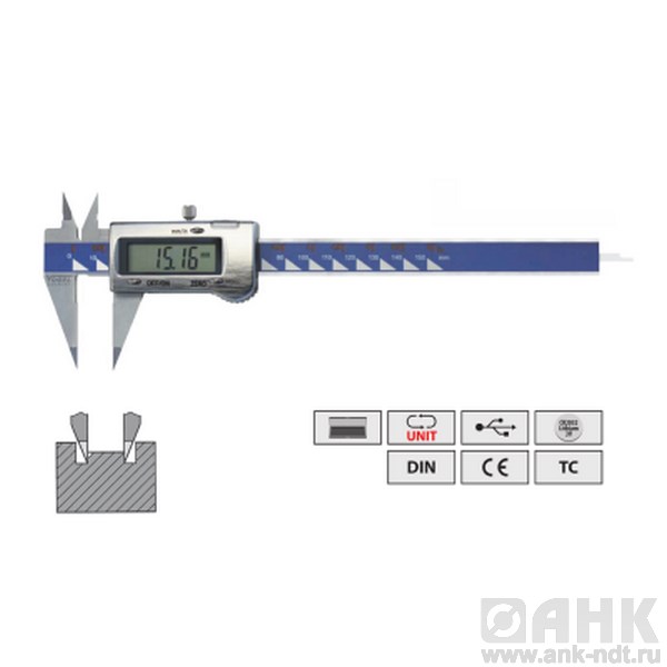 Штангенциркуль Vogel цифровой с острыми губками