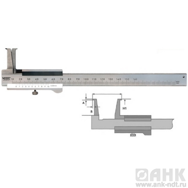 Штангенциркуль Vogel нониусный для измерения внутренних канавок
