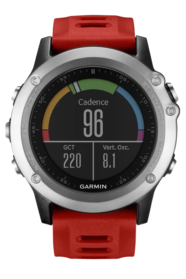 Смарт-часы Garmin Fenix 3 с красным ремешком
