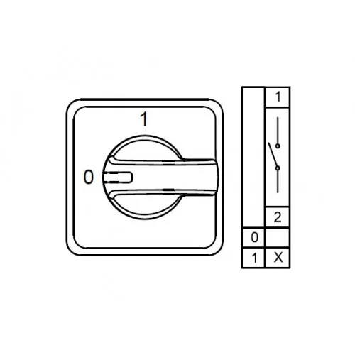 Аварийный двухпозиционный переключатель 0-1 KLEMSAN CS016271E 2 FAZ 16 A 90° 800061
