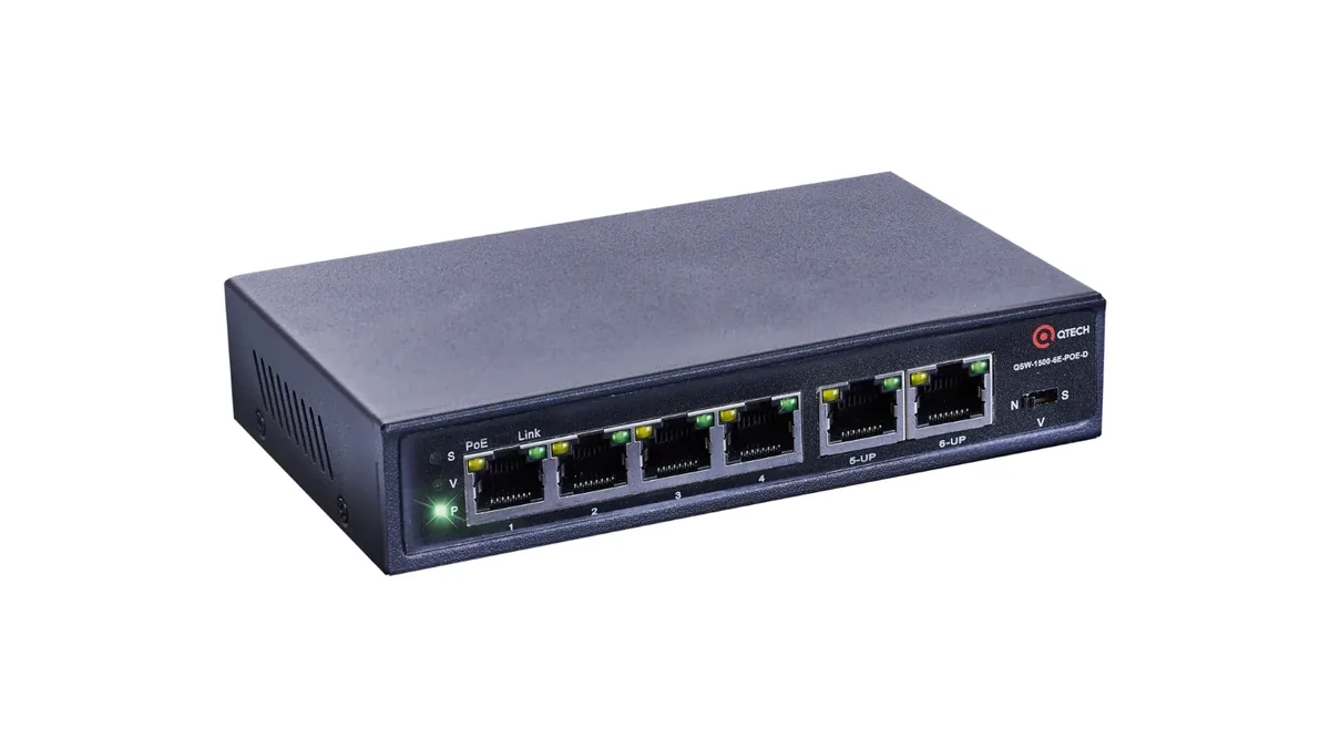 Неуправляемый коммутатор QTECH QSW-1500-6E-POE-D