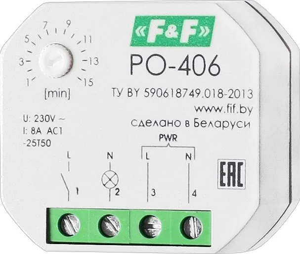 Реле времени F&F РО-406