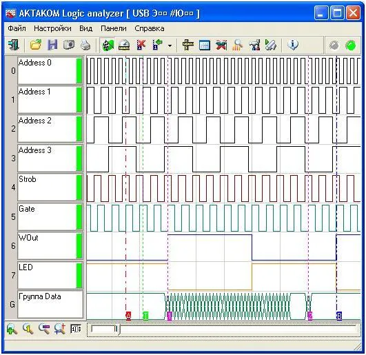 Программное обеспечение логического анализатора АКТАКОМ ALA Logic Analyzer